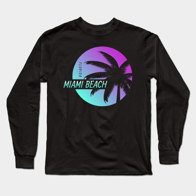 Miami Beach Summer Long Sleeve T-Shirt by SM Shirts